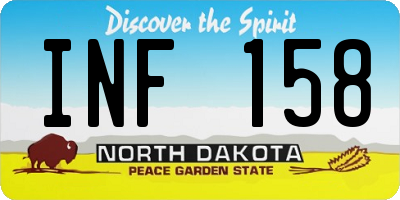 ND license plate INF158