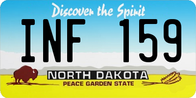 ND license plate INF159