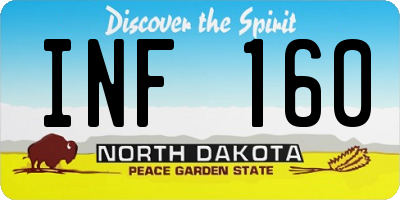 ND license plate INF160
