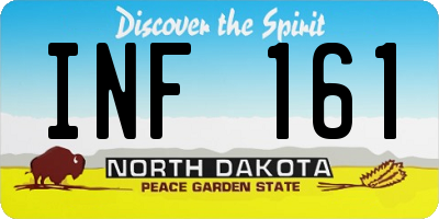 ND license plate INF161
