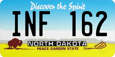 ND license plate INF162