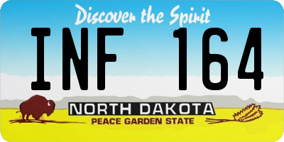ND license plate INF164