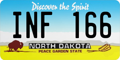 ND license plate INF166