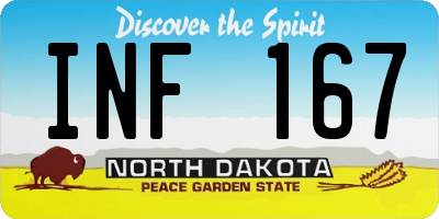 ND license plate INF167