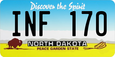 ND license plate INF170