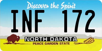 ND license plate INF172