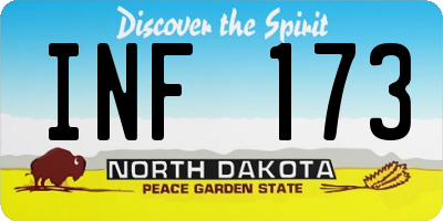 ND license plate INF173