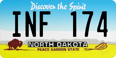 ND license plate INF174