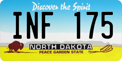 ND license plate INF175