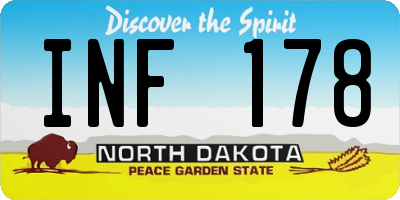 ND license plate INF178
