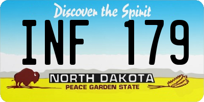 ND license plate INF179