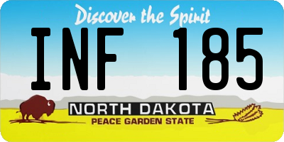 ND license plate INF185