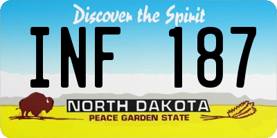 ND license plate INF187