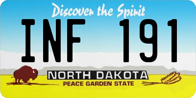 ND license plate INF191