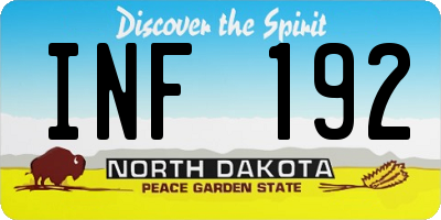 ND license plate INF192