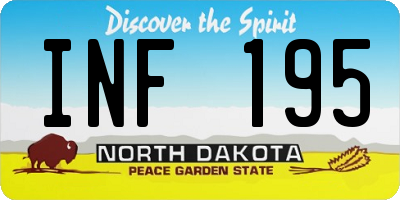 ND license plate INF195