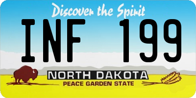 ND license plate INF199