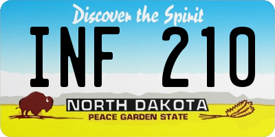 ND license plate INF210
