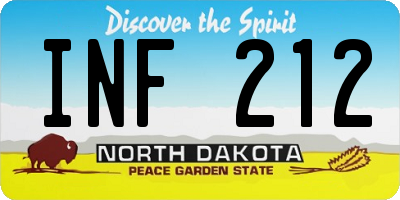ND license plate INF212