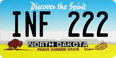 ND license plate INF222