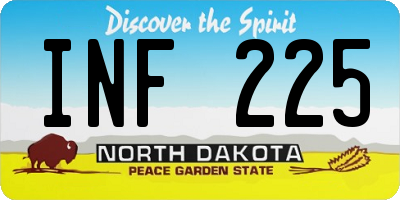 ND license plate INF225