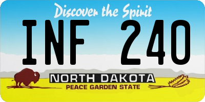 ND license plate INF240