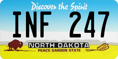 ND license plate INF247