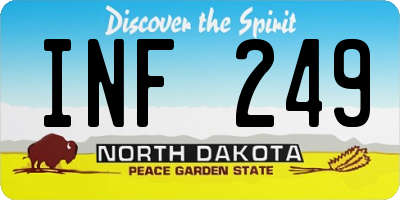 ND license plate INF249