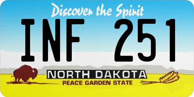 ND license plate INF251