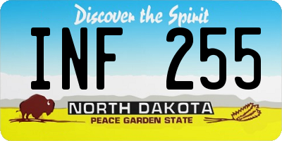 ND license plate INF255
