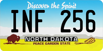 ND license plate INF256