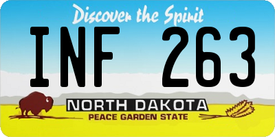 ND license plate INF263