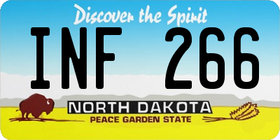 ND license plate INF266