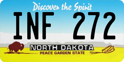ND license plate INF272