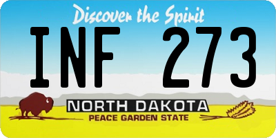 ND license plate INF273