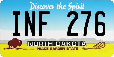 ND license plate INF276