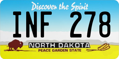 ND license plate INF278