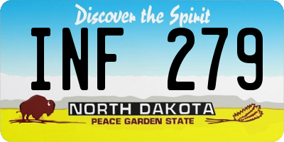ND license plate INF279