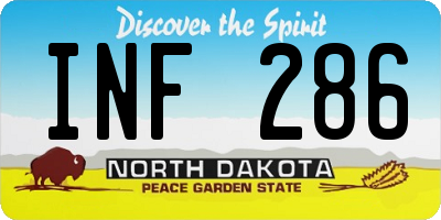 ND license plate INF286