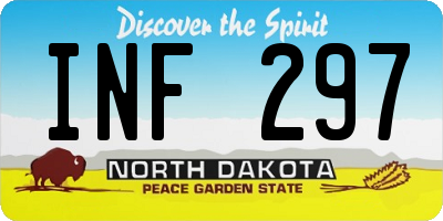 ND license plate INF297