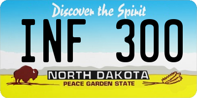 ND license plate INF300