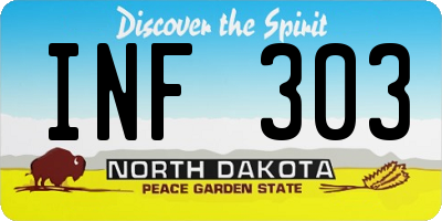 ND license plate INF303