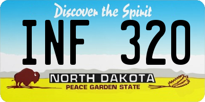 ND license plate INF320