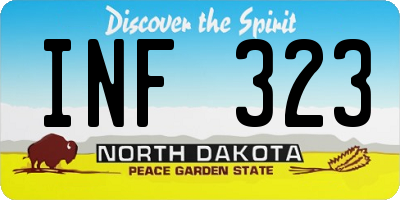 ND license plate INF323