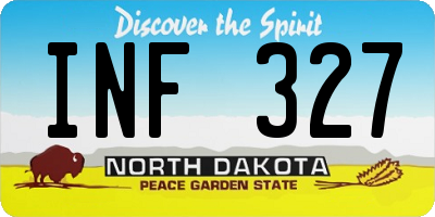 ND license plate INF327