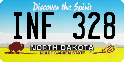 ND license plate INF328