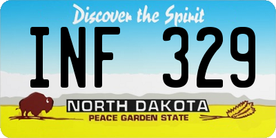 ND license plate INF329