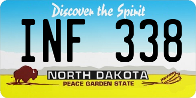 ND license plate INF338