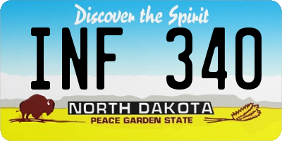 ND license plate INF340