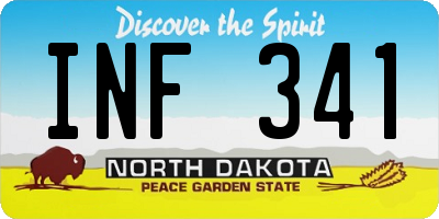 ND license plate INF341